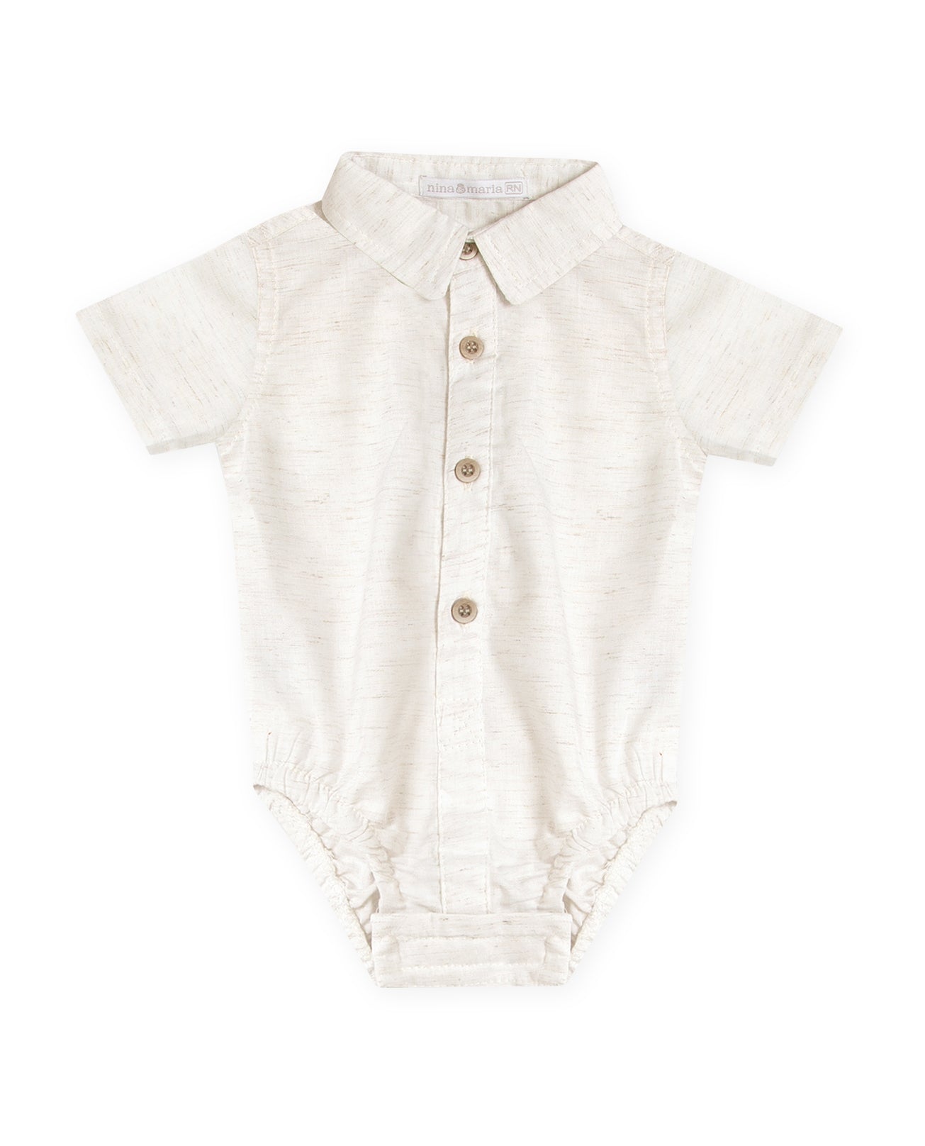 Body Camisa Manga Curta Mescla