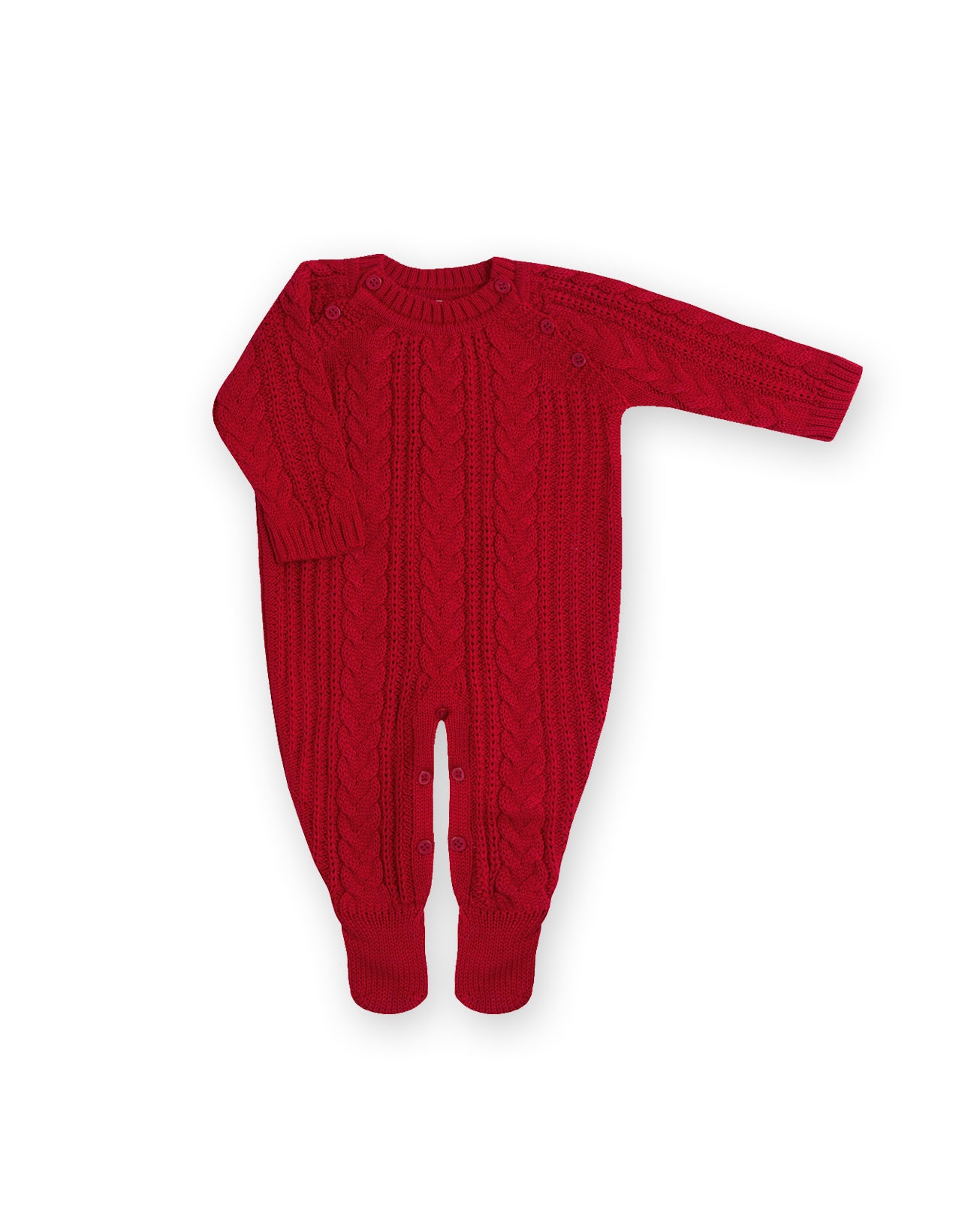 Saída de Maternidade Trançada Vermelha - Nina & Maria Baby Store