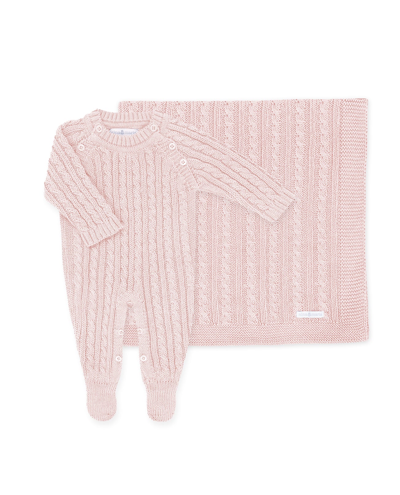 Saída de Maternidade Arame Rosa - Nina & Maria Baby Store