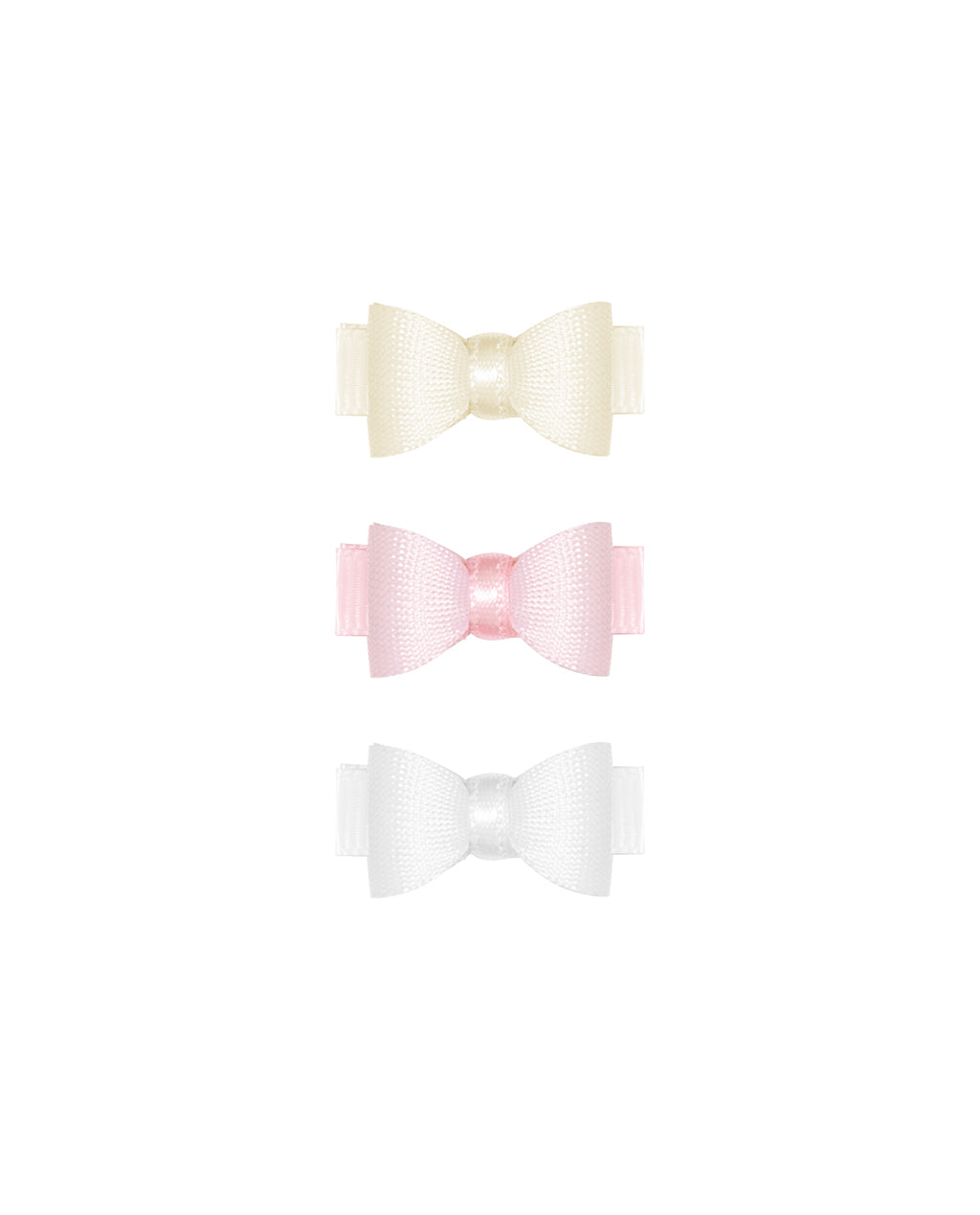 Kit Mini Laço de Colar: Branco, Cru e Rosa