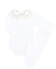 Body Bordado 3 Listras Verde - Nina & Maria Baby Store