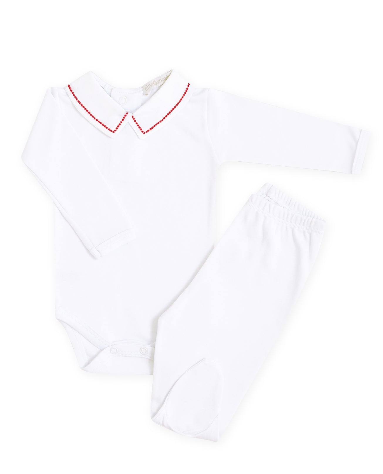 Body Bordado Bolinha Vermelha - Nina & Maria Baby Store