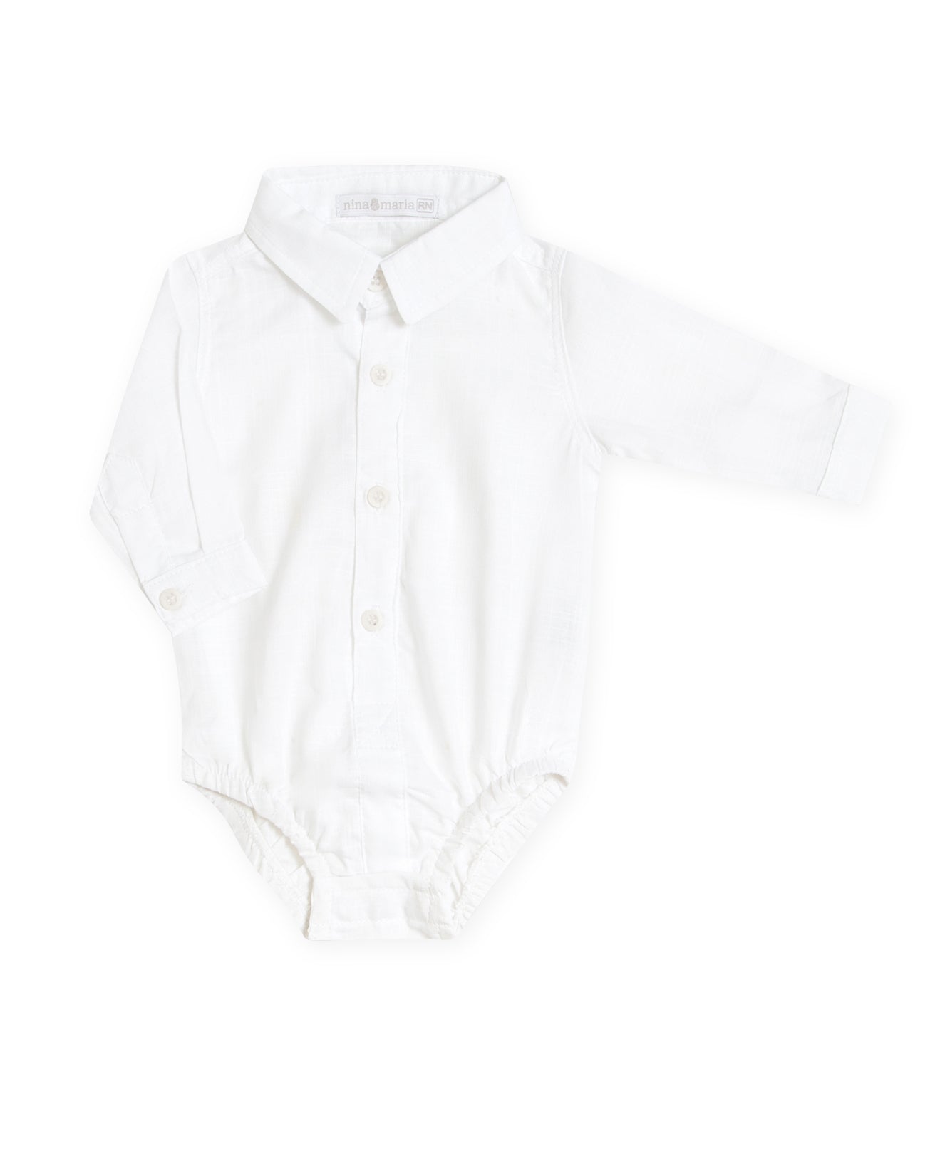 Body Camisa Manga Longa Branca