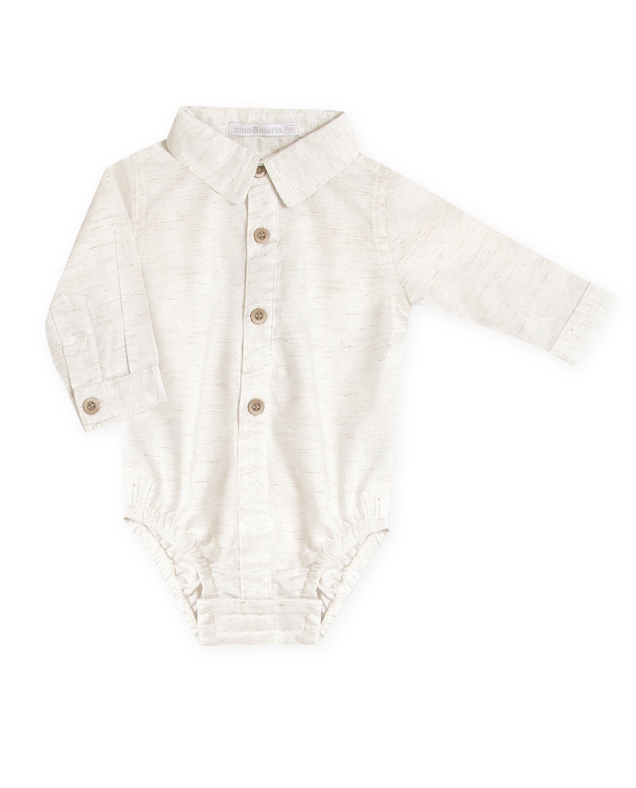 Body Camisa Manga Longa Mescla