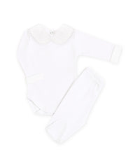 Body Bordado Flores Brancas Rococó - Nina & Maria Baby Store