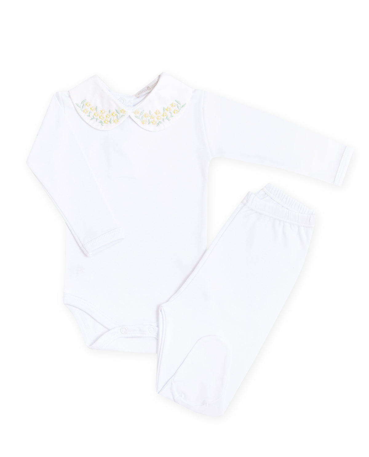 Body Bordado Jardim Amarelo