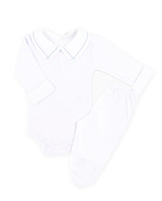 Body Bordado Listra Cruzada Azul