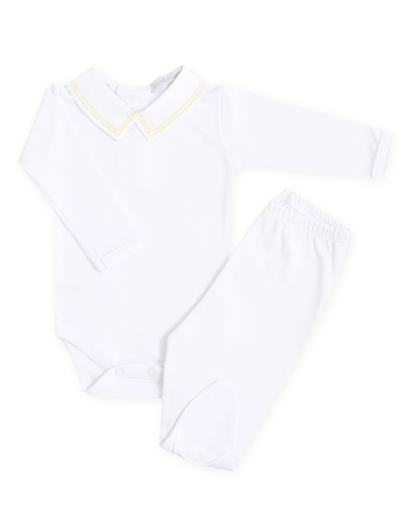 Body Bordado Listras Amarelo