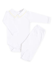 Body Bordado Listras Amarelo - Nina & Maria Baby Store