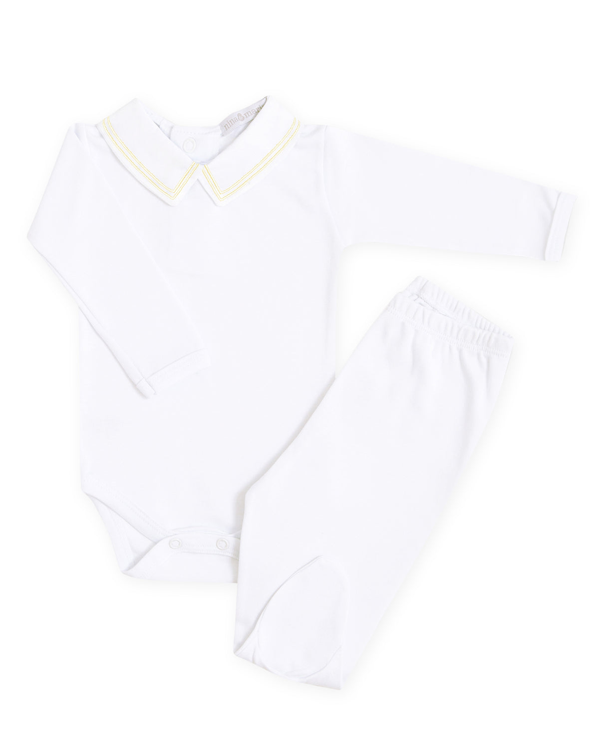 Body Bordado Listras Amarelo