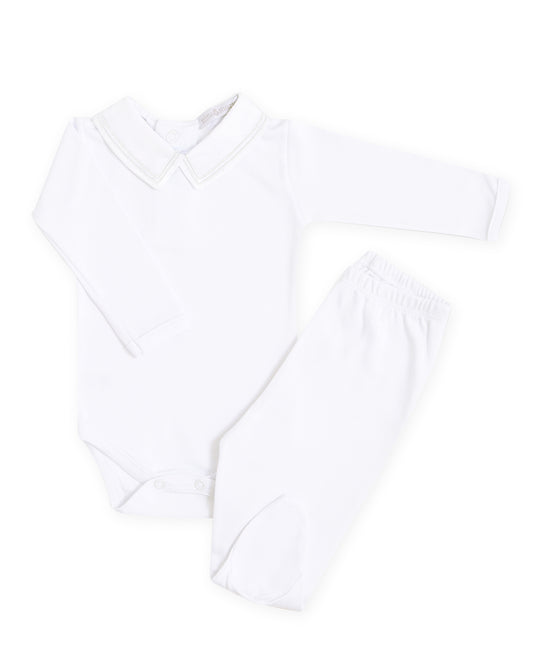 Body Bordado Listras Branco - Nina & Maria Baby Store 1305