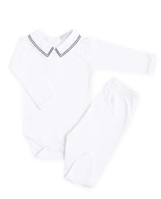 Body Bordado Listras Marinho - Nina & Maria Baby Store