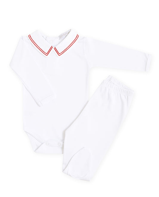 Body Bordado Listras Vermelho - Nina & Maria Baby Store 1305