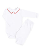 Body Bordado Listras Vermelho - Nina & Maria Baby Store