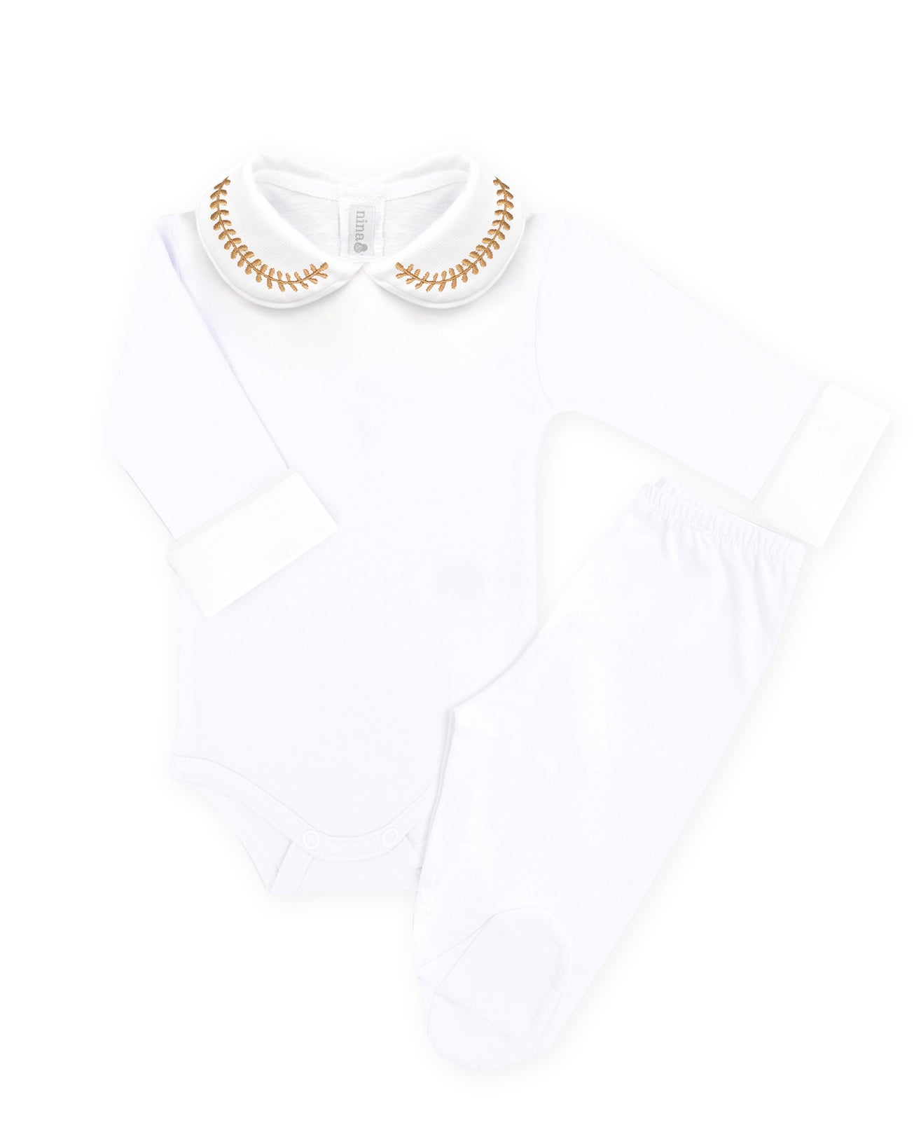 Body Bordado Trigo Caramelo - Nina & Maria Baby Store