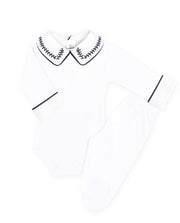 Body Bordado Trigo Marinho Masculino - Nina & Maria Baby Store
