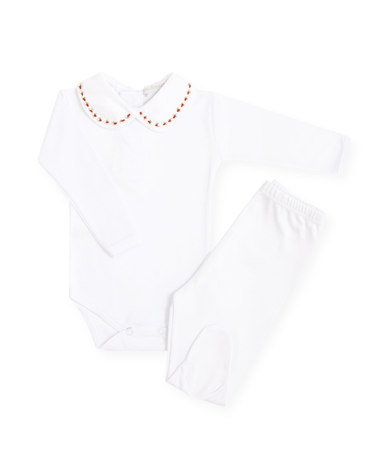 Body Bordado Tulipa Vermelho - Nina & Maria Baby Store
