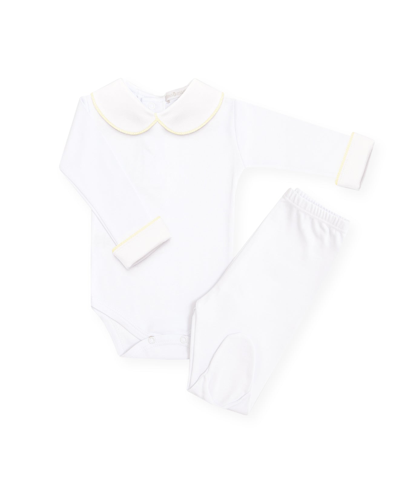 Body Viés em Tricot Amarelo Unissex - Nina & Maria Baby Store