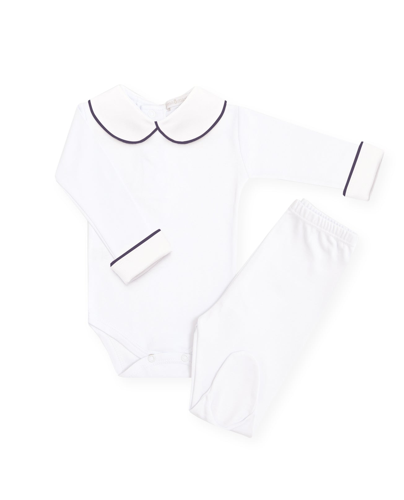 Body Viés em Tricot Azul-Marinho Unissex - Nina & Maria Baby Store