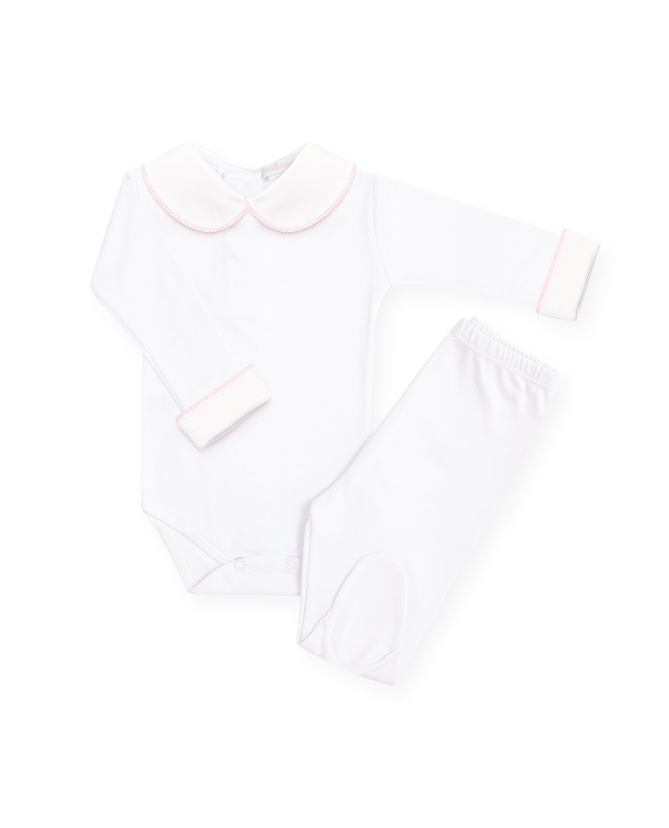 Body Viés em Tricot Rosa Feminino - Nina & Maria Baby Store