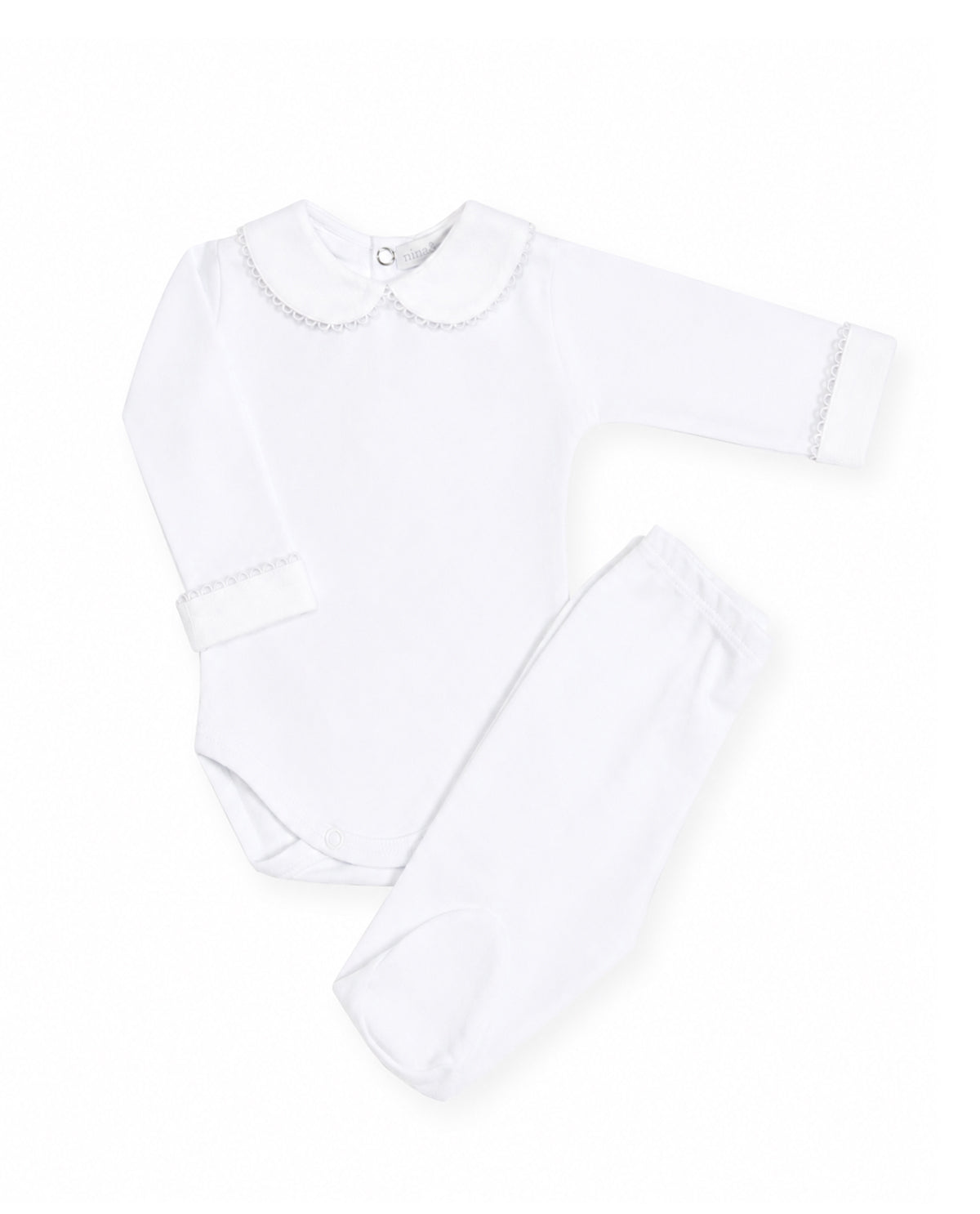 Body Barradinho  Branco - Nina & Maria Baby Store