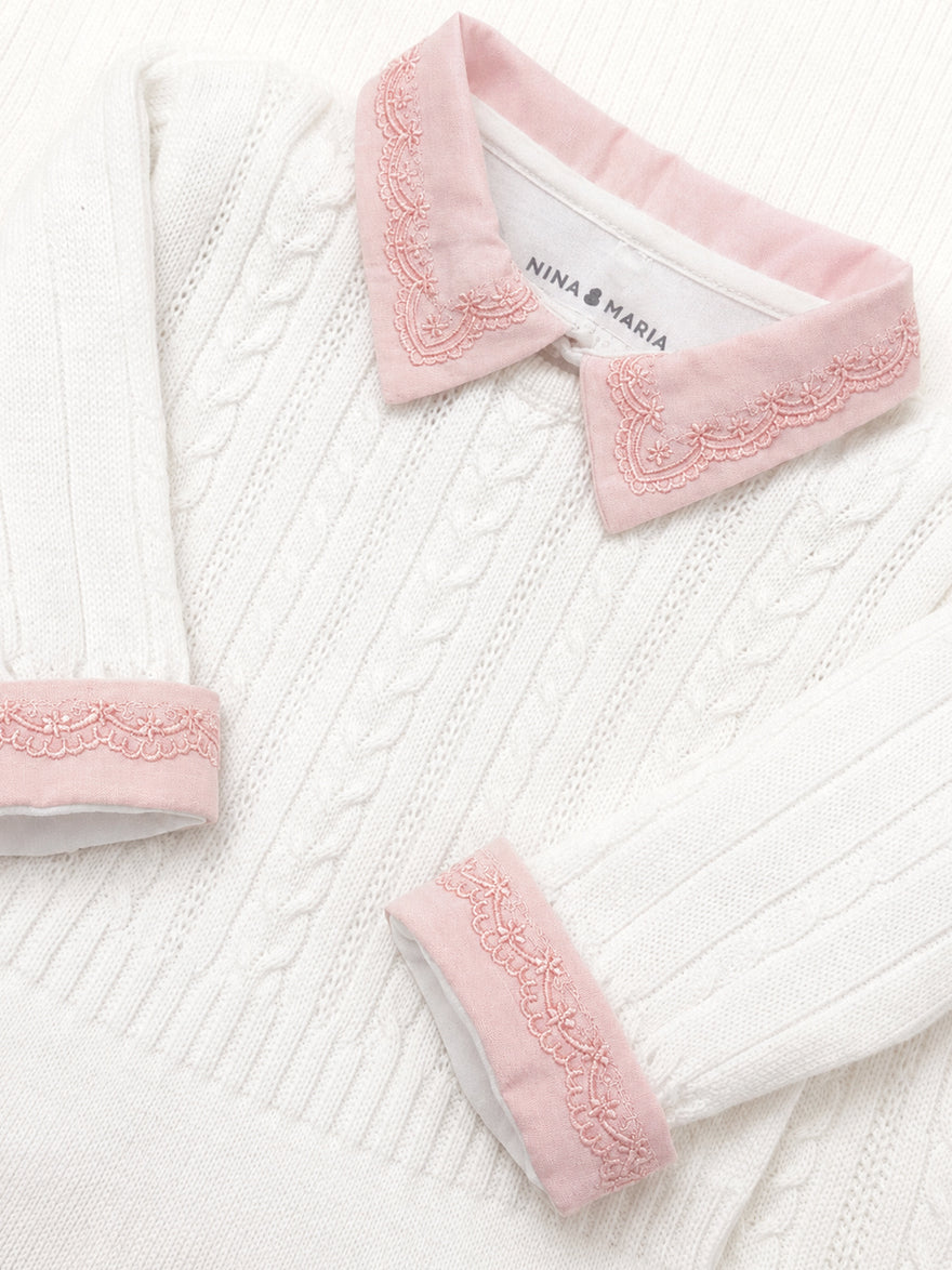 Body Windsor em Algodão Egípcio - Rosa - Nina & Maria Baby Store