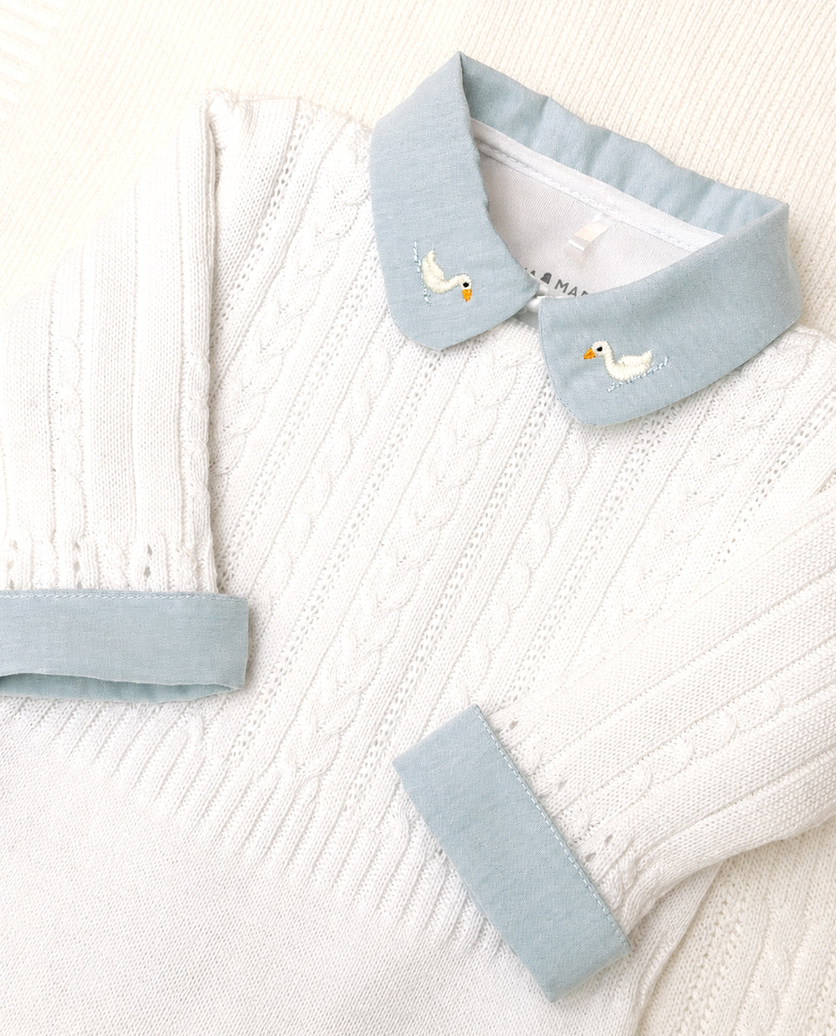 Body Patinho em Algodão Egípcio Azul - Nina & Maria Baby Store