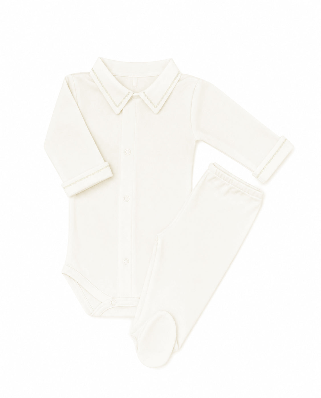 Body Corda em Algodão Egípcio - Off-White - Nina & Maria Baby Store