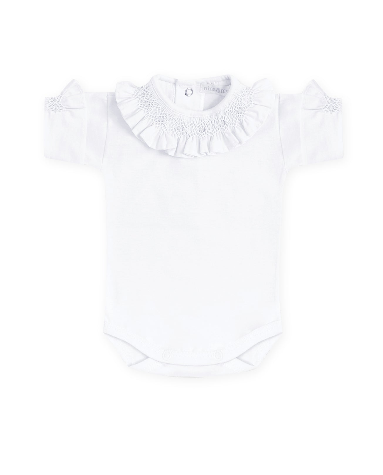 Body Manga Curta Casinha Abelha Branco
