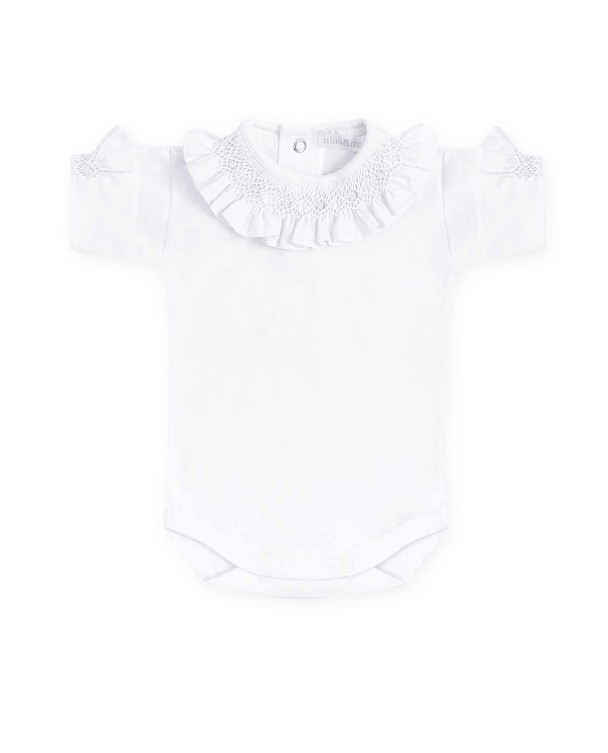 Body Manga Curta Casinha Abelha Branco