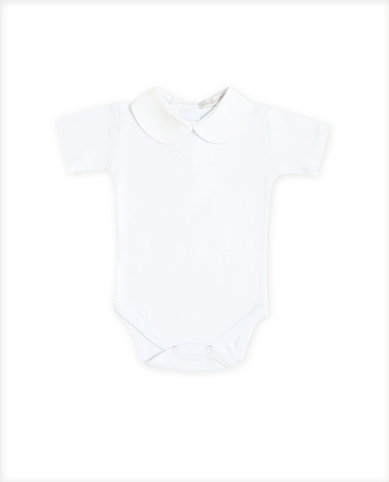 Body Manga Curta Gola Unissex - Branco - Nina & Maria Baby Store