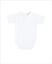Body Manga Curta Gola Unissex - Branco - Nina & Maria Baby Store