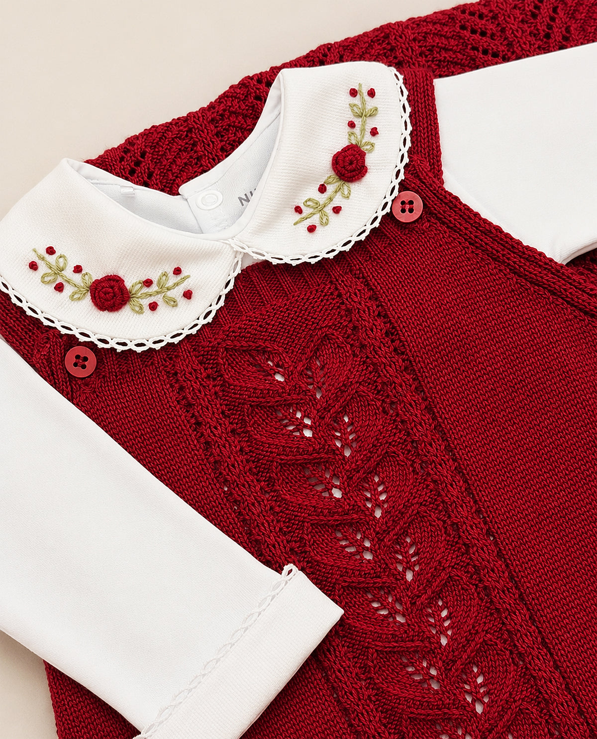 Body Florença em Algodão Egípcio Vermelho