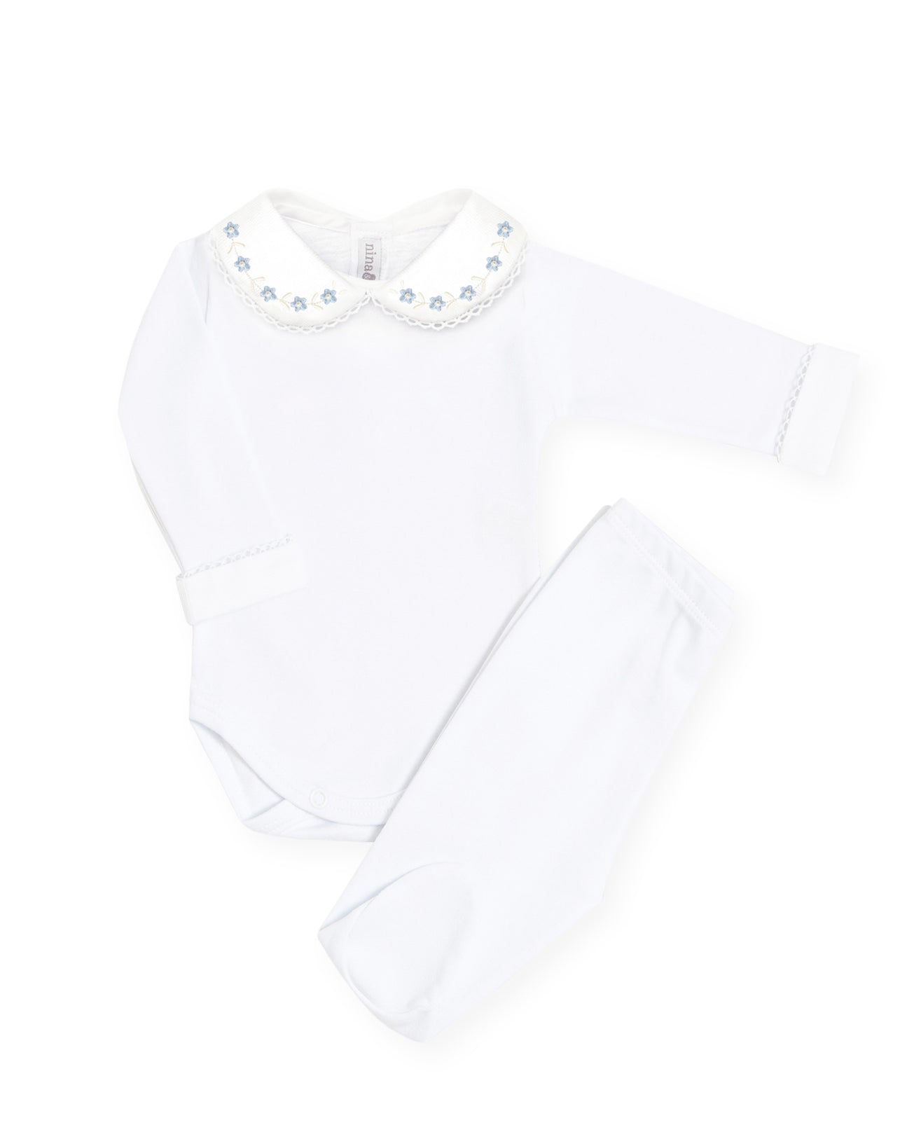 Body Bordado Primavera Azul - Nina & Maria Baby Store