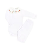 Body Bordado Trio Flores Terracota
