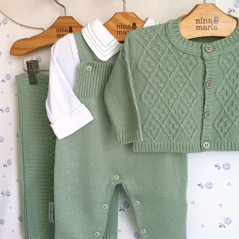 Saída Maternidade Classic Verde - Nina & Maria Baby Store