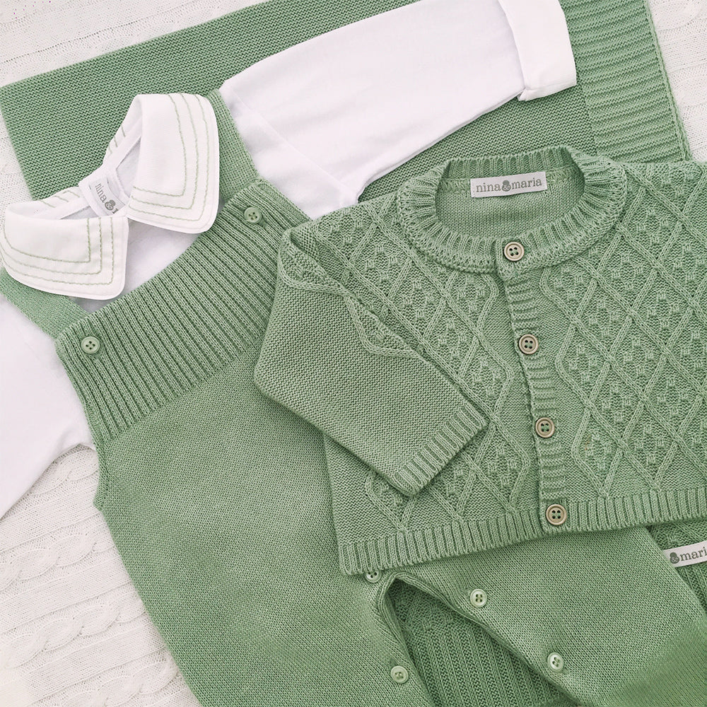 Saída Maternidade Classic Verde - Nina & Maria Baby Store