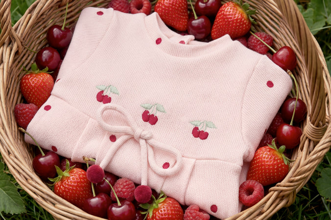 モテ服♡andmary Rosie flower knit tops pink ANDMARY】Rosie flower knit tops