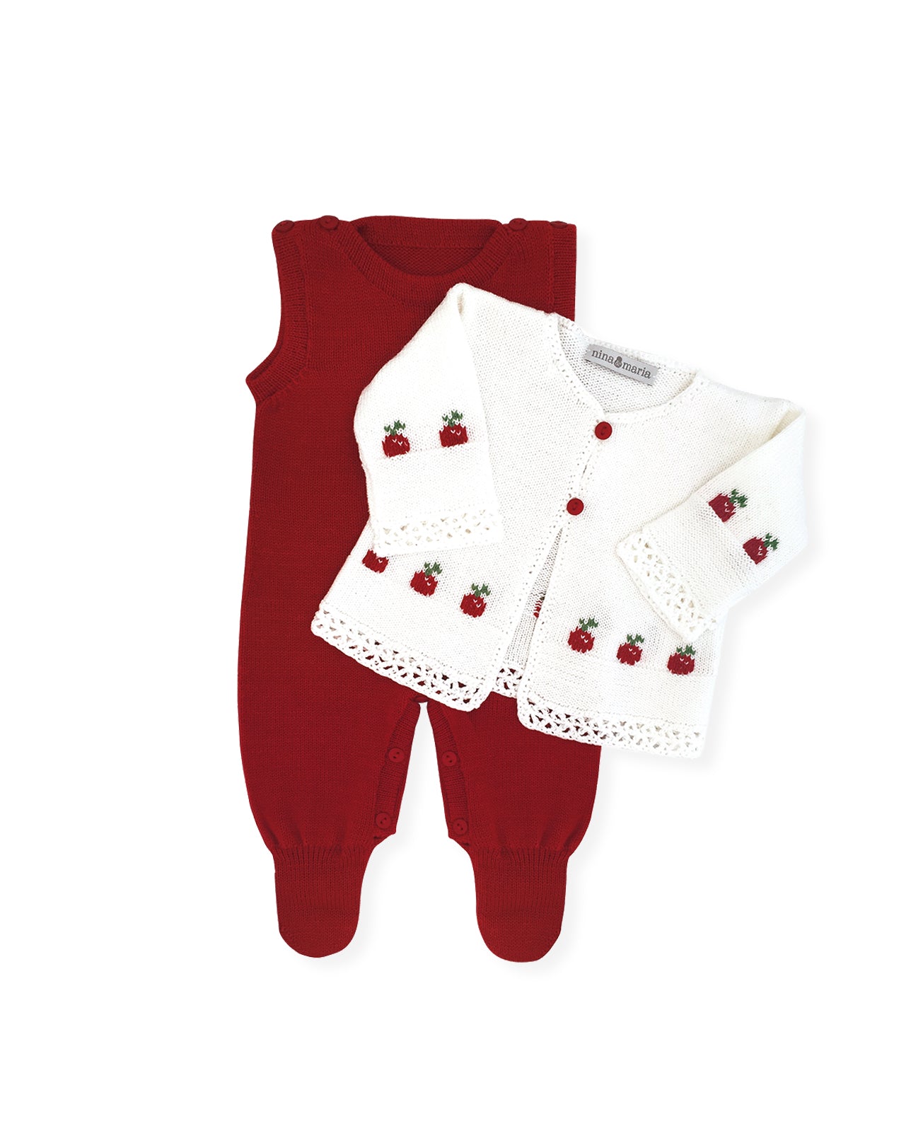 Conjunto Cherry Branco - Nina & Maria Baby Store