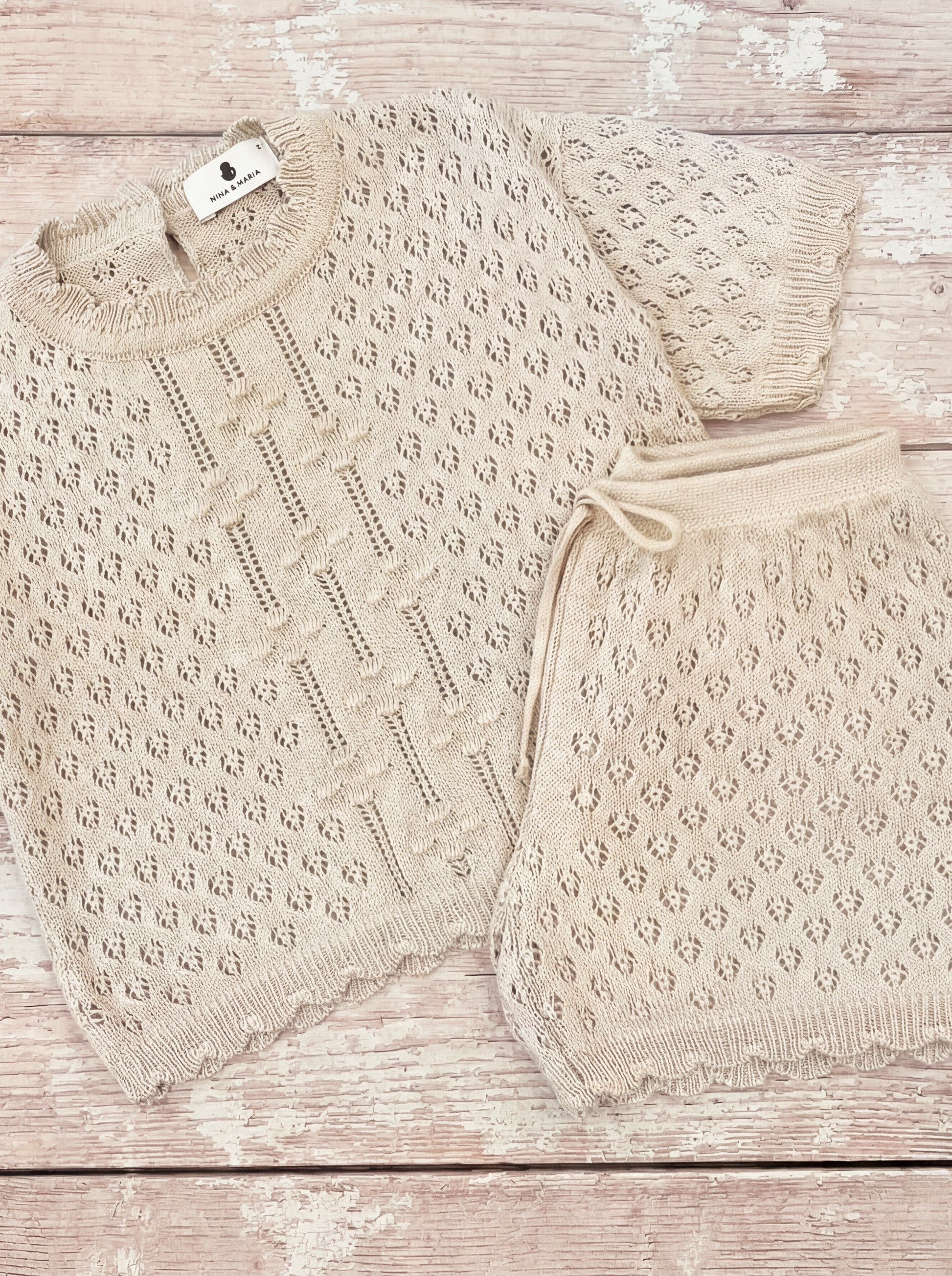 Conjunto Sereia - Bege - Nina & Maria Baby Store
