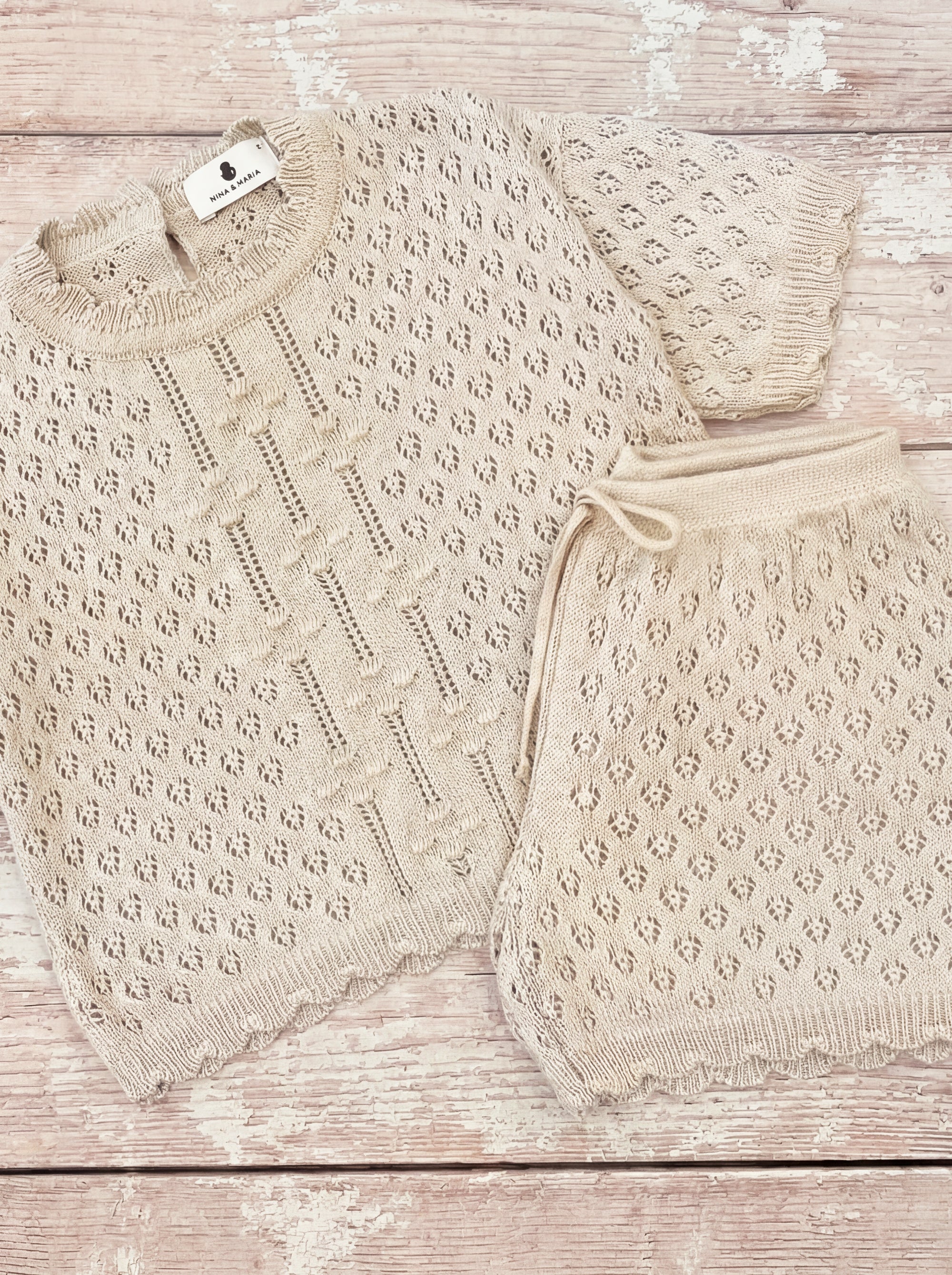 Conjunto Sereia - Bege - Nina & Maria Baby Store