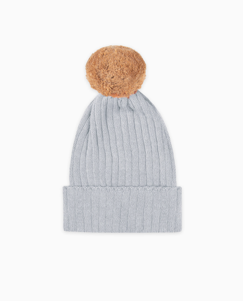 Gorro Pompom Canelado Azul