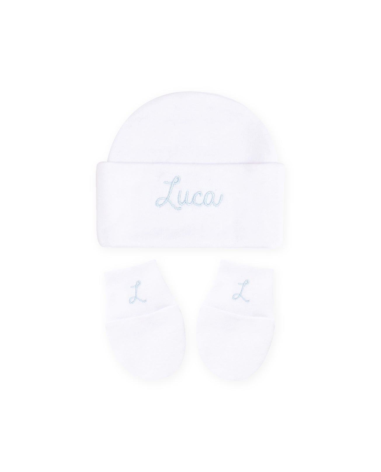 Touca e Luvas Maternidade Personalizadas - Meninos