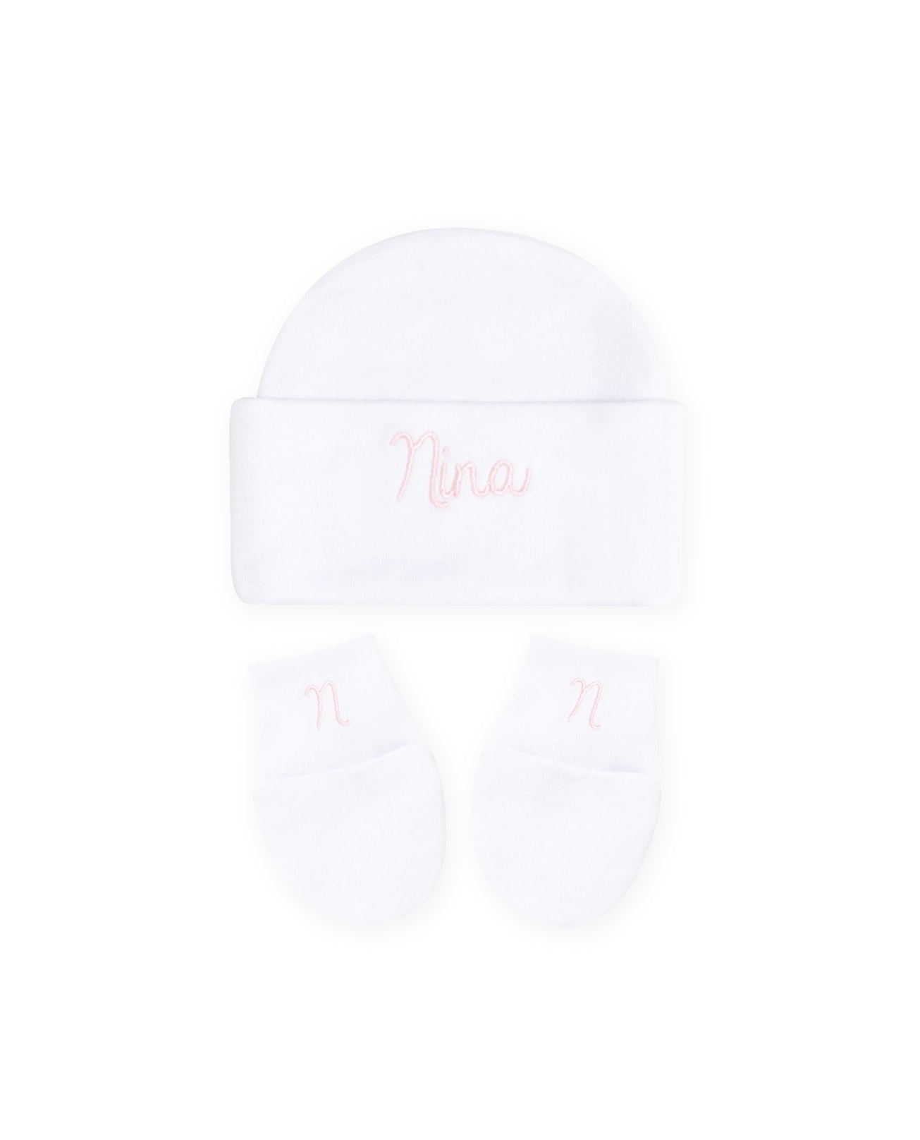 Touca e Luvas Maternidade Personalizadas - Meninas