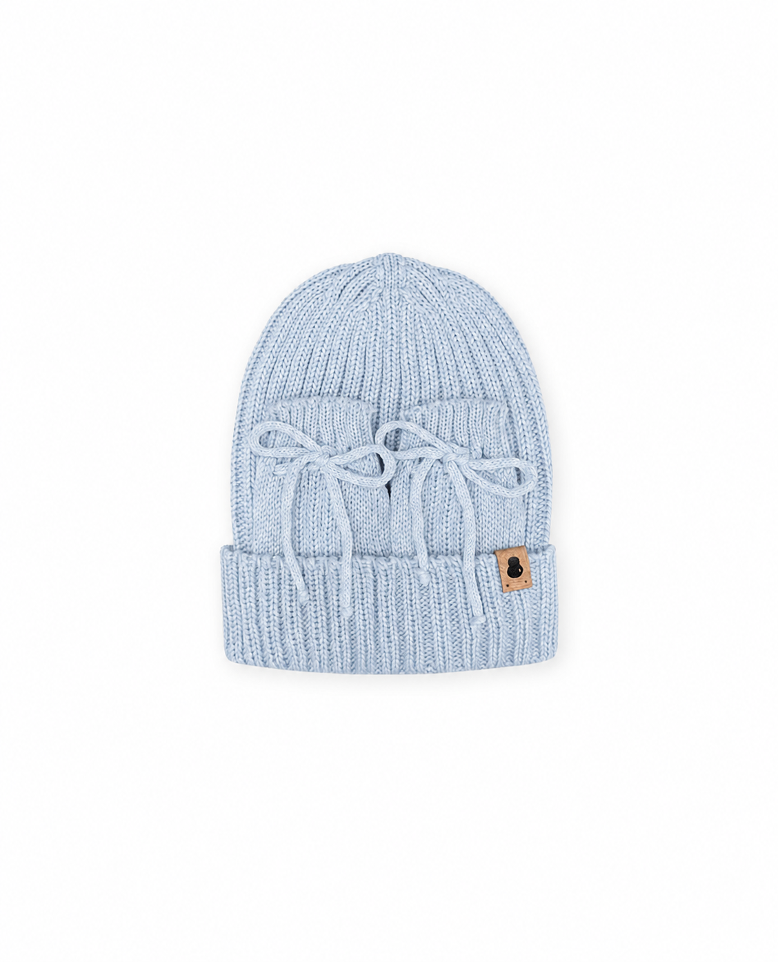 Kit Gorro e Luvas Canelado - Azul - Nina & Maria Baby Store