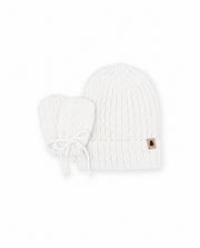 Kit Gorro e Luvas Canelado - Branco