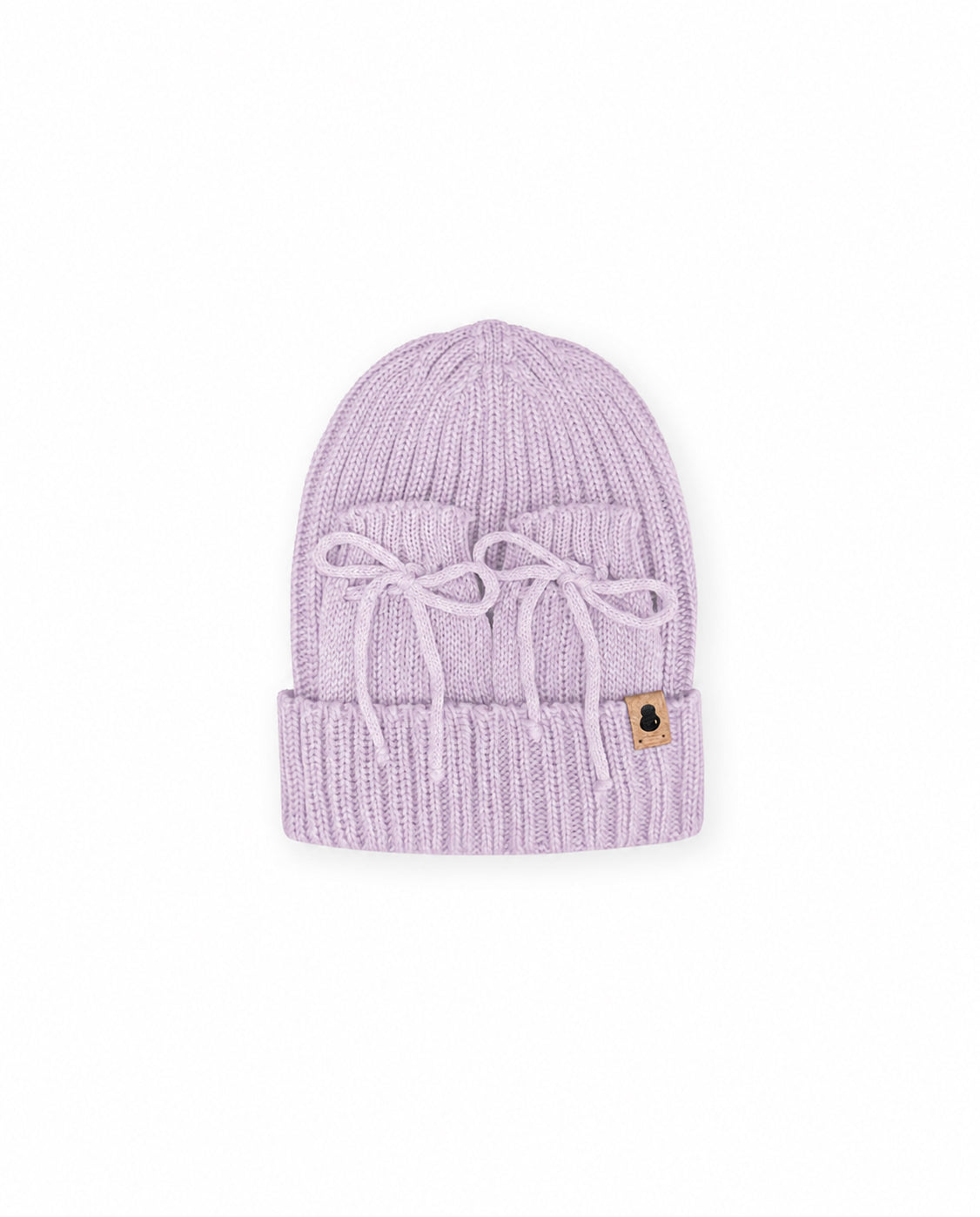 Kit Gorro e Luvas Canelado  Lilás