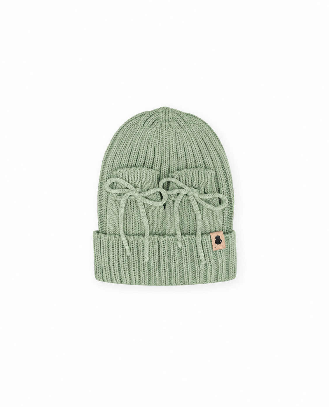 Kit Gorro e Luvas Canelado  Verde Cidreira