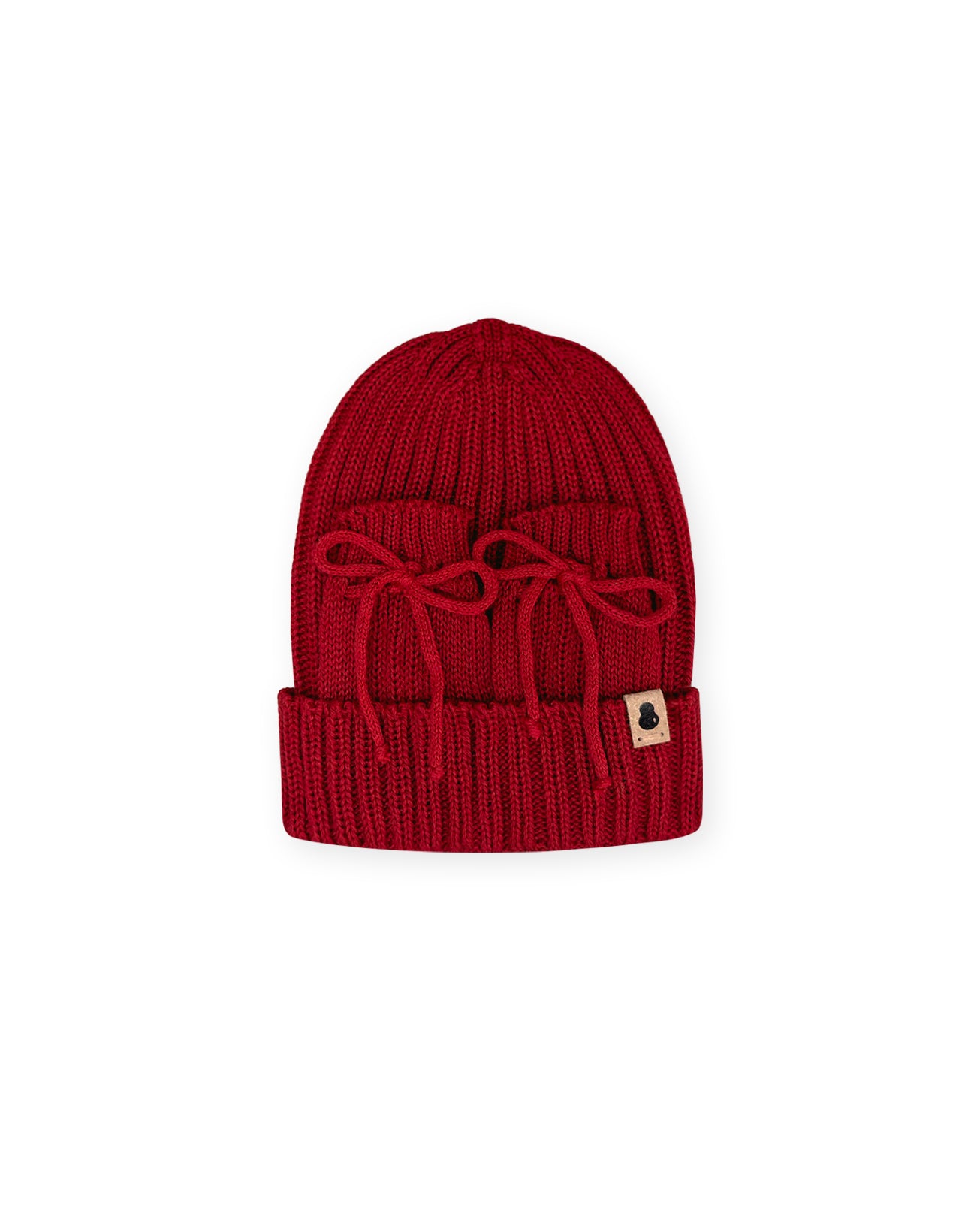 Kit Gorro e Luvas Canelado - Vermelho