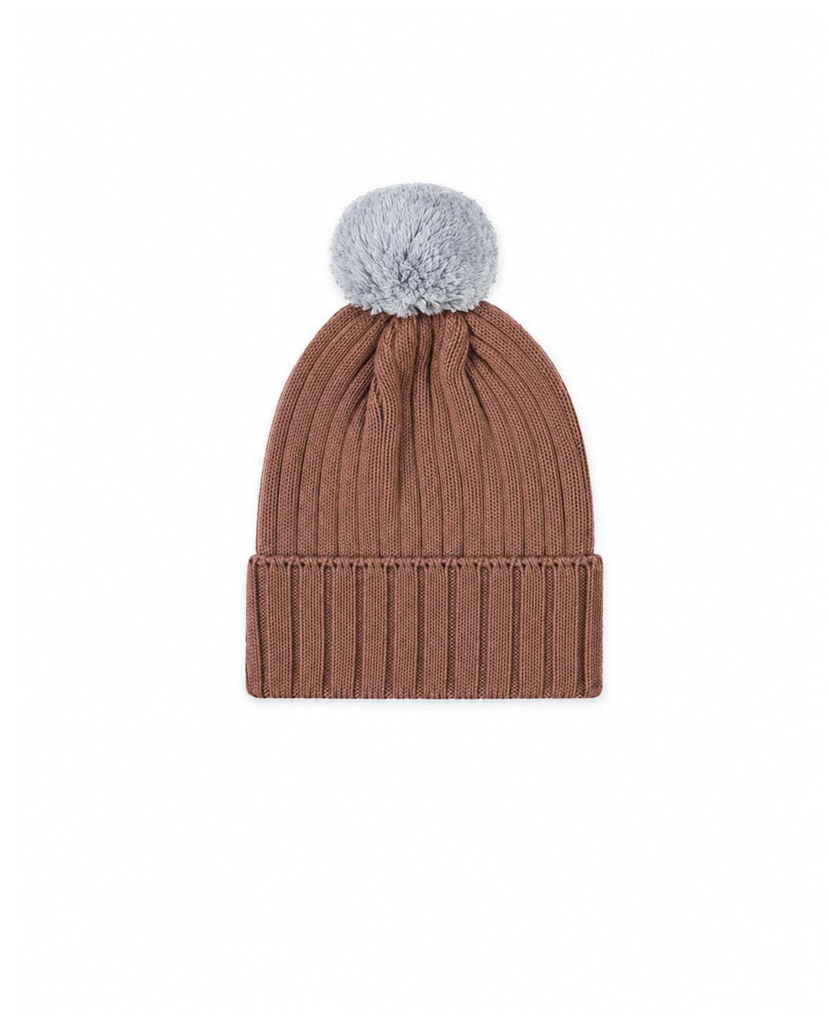 Gorro Pompom Canelado - Marrom - Nina & Maria Baby Store